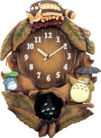 大賀屋 日貨 龍貓 橡樹果 時鐘 掛鐘 鬧鐘 鐘 Totoro 4MJ837MN06 宮崎駿正版 授權 J00015530