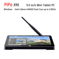 PiPo X9S All-in-One Mini Tablet PC 9 inch Windows 10/11 Intel Celeron N4020 Dual Core 2.8GHz 4GB RAM 64GB ROM Support HDMI RJ45