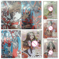Out of print Demon Slayer Kamado Nezuko Kochou Shinobu Anime figure LR UR Bronzing game collection card toy Christmas gifts