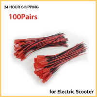 Electric Scooter 50Pairs JST Plug Connector Accessorie Male Female Plug Wire for Xiaomi Battery Charge Port Cables
