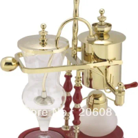 Luxury Champagne Gold Belgian royal coffee maker/syphon vacuum coffee pot /Tea pot with top quality ,perfect chrsitmas gift