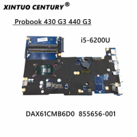 For HP ProBook 430 G3 440 G3 Laptop motherboard With i5-6200U DDR4 DAX61CMB6D0 DAX61CMB6C0 855656-001 855656-601 100% Fully Test