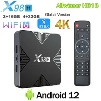 X98H TV Box Android 12.0 Allwinner H618 2GB/4GB RAM 16GB 32GB ROM BT5.0 AV1 3D Wifi6 2.4G&amp;5G Wifi HDR Media Player Set Top Box
