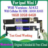 For Ipad MINI 1 A1432 Wifi &amp; A1454/A1455 3G Version Motherboard Original Unlock Logic Boards For Ipad MINI 1 Mainboard 100% Test