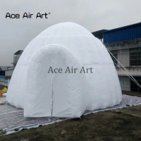 5m Giant Inflatable Igloo Dome Tent With 2 Doors,Igloo Dome Shape Toy Roof Tent For Entertainment Or Trade Show