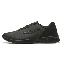 Genuine Erke Men Sports Shoes 2023 Autumn Leather Waterproof Simple Versatility Lightweight Soft Sole Black Casual Sneakers