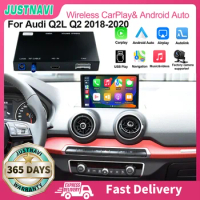 JUSTNAVI Wireless Apple CarPlay Android Auto Smart BOX For Audi Q2 Q2L 2018 2019 2020 Mirror Link Support HDMI Function