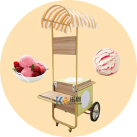 2023 Table Top Ice Cream Freezer Tricycle Counter Top Mini Ice Cream Display Freezer gelato