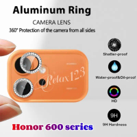 Kính bảo vệ ống kính camera cho vòng kim loại đính kèm đá lấp lánh HD/Diamond cho For Honor 600 Pro 