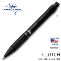 【fisher】CLUTCH 黑色陽極氧化鋁製太空筆(附黑色筆夾)