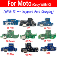 For Motorola Moto G10 G20 G30 G50 G60 G100 E6 E7 Plus G8 Play G9 Plus Power USB Charging Connector Port Board Flex Replacement