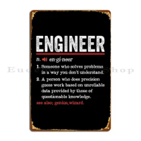 Engineer Definition Meaning Engineering Funny Engineer Metal Sign Cinema Garage Wall Decor Personalized Kitchen Tin Sign Poster