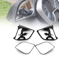 Fit for Yamaha XMAX 250 300 400Little-Ear Side Mirrors Convex White Lens Rear View Mirror with ABS Modification Holder 2017-2022