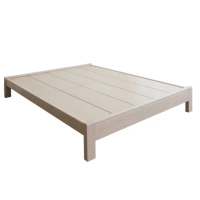 【麗得傢居】康斯坦象牙白5尺實木床底標準雙人床架床台(可加購收納櫃實木抽屜一組二個)