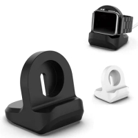Silicone Charger Stand for Apple Watch Serie 7 6 5 4 3 2 1 SE Applewatch Iwatch Station Dock Charging Desktop Holder Accessories