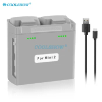COOLSHOW For Mini 2 Mini SE Battery Charger Two Way Charging Hub Drone Batteries Charger For DJI Mini2 Mini SE Accessories