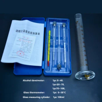 Alcohol hydrometer densimeter set
