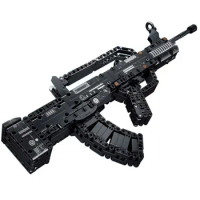 Military MOC 98K Sniper Rifle QBZ95 Automatic Rifle Gun Model Building Blocks DIY Kar98 Weapon Bricks Toys For Children Gifts