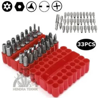 MATA HEX TORX HEX SET MATA OBENG SET 33PCS MATA OBENG SEGI 6 BINTANG CRV 25MM + EXTENSION