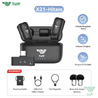 ORIGINAL TNW A30 Wireless Clip on Mic Microphone Dual Mikrofon Wireless Mikrofon hp Lavalier Microph