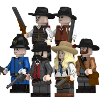 Mô Hình Đồ Chơi Khối Xây Dựng, LEGUO, Tương Thích Với LEGO, Arthur Morgan, Tái Tạo Đỏ,