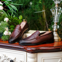 Giày tây da bò thật GoodMan Penny Sir Classic Loafer Brown