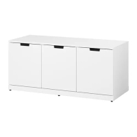 NORDLI 抽屜櫃/3抽, 白色, 120x54 公分