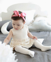 寶寶髮帶格子百搭蝴蝶結 麻棉材質 韓國嬰兒 寶寶頭飾 造型頭飾 88185