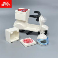 MOC Bricks Container Scooter Gift Box 2x2x1 Assembles Particles 59121 35700 Building Blocks Kids Gifts Dolls