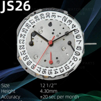 New Miyota JS26 Watch Movement Citizen Genuine Original Quartz Mouvement Automatic Movement 6 Hands Date At 3:00 Watch Parts
