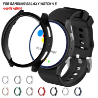 Tempered Glass+Case For Samsung Galaxy Watch 5 40mm 44mm 3D PC Hollow Out All Around Protective Bumper Shell For Galaxy Watch 5