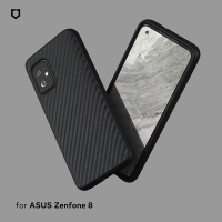 犀牛盾 ASUS Zenfone 8 SolidSuit防摔背蓋手機殼-碳纖維紋路