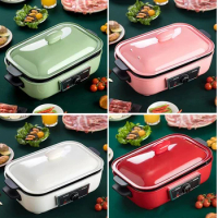 cooking pot multi-function Electric pot home barbecue stove boil deep-fry 5 IN 1pot roasting frying Steak machine Nonstick pan
