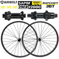 Airwolf 29 Wheels for MTB Tubeless Mountain Bike XC Carbon Wheelset 28mm Width 23mm Depth UD Matte Boost 148*110 Free Shipping