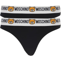Moschino 莫斯奇諾 兩件泰迪熊標誌三角褲 2UA4715 9003 0555  尺碼2 黑色 1pc
