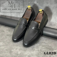 Giày lười nam da bò thật bảo hành 1 năm kiểu dáng Penny Loafer-KHÂU ĐẾ Mã GL02