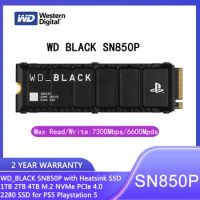 Western Digital WD_BLACK SN850P Game Drive NVMe SSD for PS5 Consoles PCIe Gen4 Sony version 1TB 2T 4T solid state drive 7300MB/s