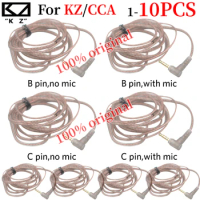 1-10pcs KZ Original Cable High-Purity Copper Twist Earphone Wire For CCA For KZ ZST/ZSR/ED12/ES3/ZS10/ZSN/ZSN PRO/ZS10 PRO/AS16