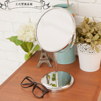 立式雙面桌鏡(可放大2倍) 圓鏡/立鏡/化妝鏡/鏡子【JL精品工坊】