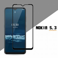 美特柏 NOKIA 諾基亞 NOKIA 5.3 彩色全覆蓋鋼化玻璃膜 手機螢幕貼膜保護 高清 防刮防爆