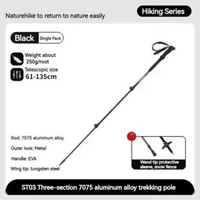 TREKKING POLE ST03 DURALUMIN NATUREHIKE NH17D017-D TONGKAT HIKING ALUMINIUM 135 CM BLACK
