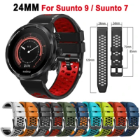 24mm Silicone Watch Strap For Suunto 7 9 Spartan Sport Belt Wristbands Suunto 9 Baro Smart Watchband Replacement Bracelet Correa