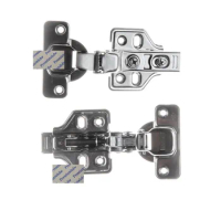 4Pcs 304 Stainless Steel Hydraulic Soft Close Cabinet Hinge DTC Dia.35mm Cup