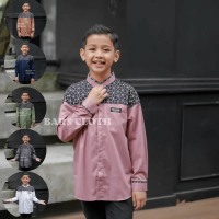 Baju Koko Kurta Muslim Anak Laki Laki Lengan Panjang Motif Yaman Kombinasi Terbaru 2025 Kain Katun T
