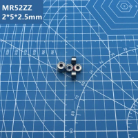 Free Shipping high quality MR52Z 100pcs MR52 ZZ Bearing 2*5*2.5 mm Miniature MR52ZZ deep groove ball Bearings L-520ZZ W52 MR52