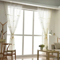 2026 White Bird Window Screen Fabric Curtain Finished Bedroom Living Room Towel Embroidery Shaoxing