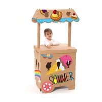 兒童紙箱玩具手工制作diy廚房冰箱售貨車紙板紙盒殼娃娃家幼兒園 wk11808 限定