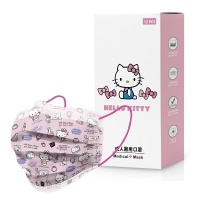 【南六】成人醫用口罩-HELLO KITTY 彩妝風(12入/盒)