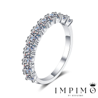 (Total Round 1 CT )Moissanite แหวนเพชรโมซาไนต์แท้จาก Impimo เม็ดชูทรงกลมน้ำหนัก 1 กะรัต ฝังอยู่บนตัว