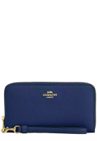 COACH Long Zip Around Wallet - Deep Blue C4451